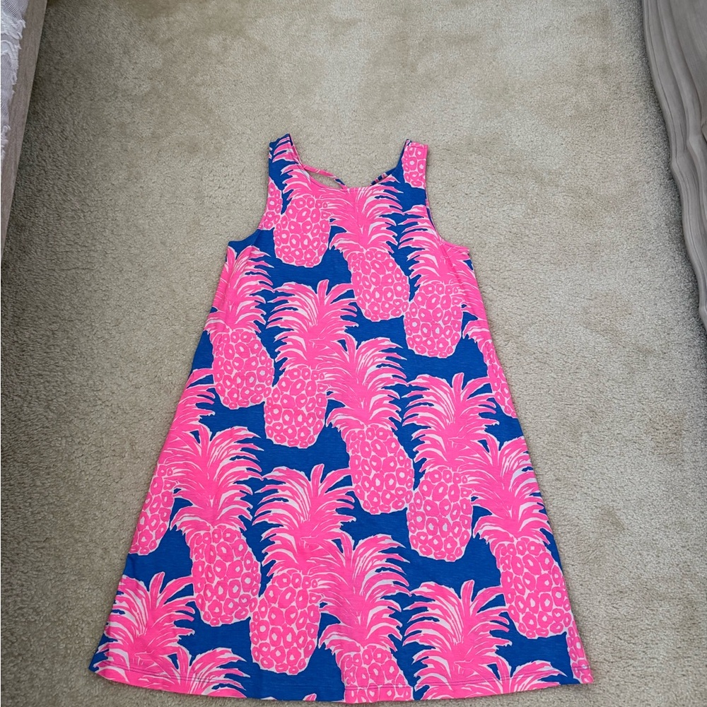 Lilly Pulitzer Pink and Blue Tropical Print Top